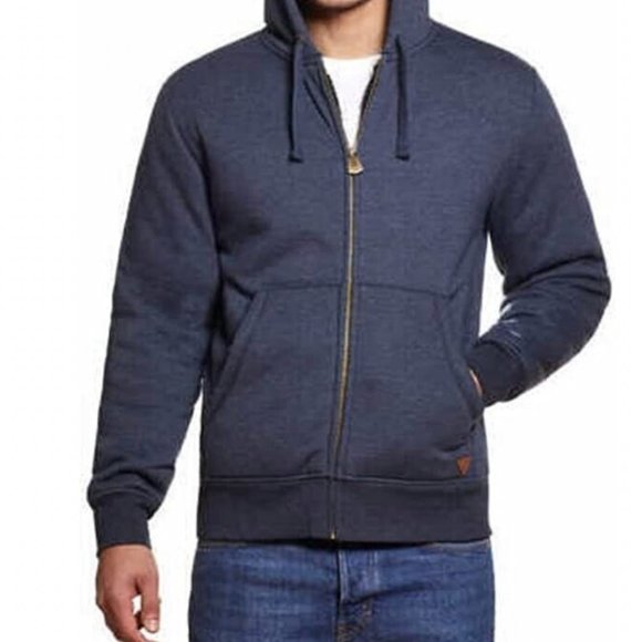 Weatherproof Vintage Men's Dark Blue Sherpa Hoodie - Picture 2 of 6